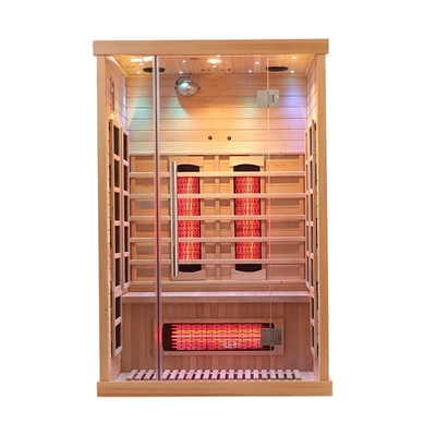 Sauna loin infrarouge d'intérieur de carbone de spectre de famille plein pour pour deux personnes