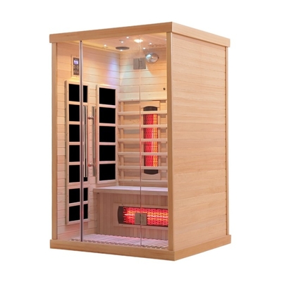 Sauna loin infrarouge d'intérieur de carbone de spectre de famille plein pour pour deux personnes