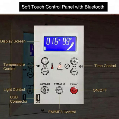 Cèdre rouge de bain de vapeur de personne de RoHS 5 d'infrarouge de combinaison de luxe de sauna
