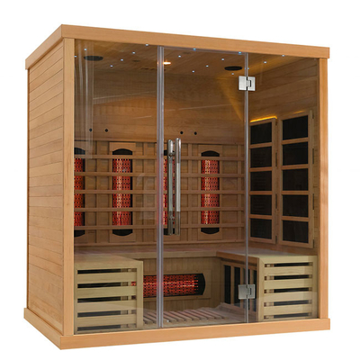 Personnes en bois solides de vapeur de pièce infrarouge sèche faite sur commande de sauna 3
