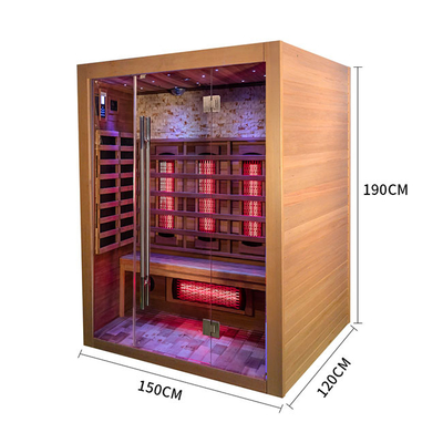 Personne rayonnante du sauna 2 de santé de sauna canadien à la maison de station thermale de cigûe d'ODM