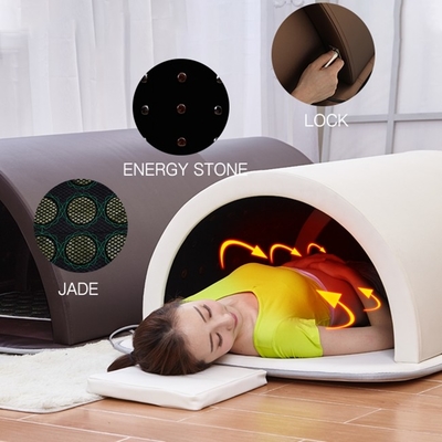 sauna infrarouge du dôme 1200W mince portatif pour le salon de beauté de lit de fumigation